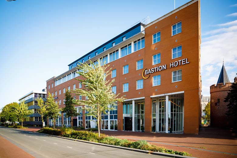 Front view of the hotel in the center of Arnhem