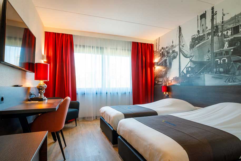 Comfortabele Deluxe kamer met twee eenpersoonsbedden
