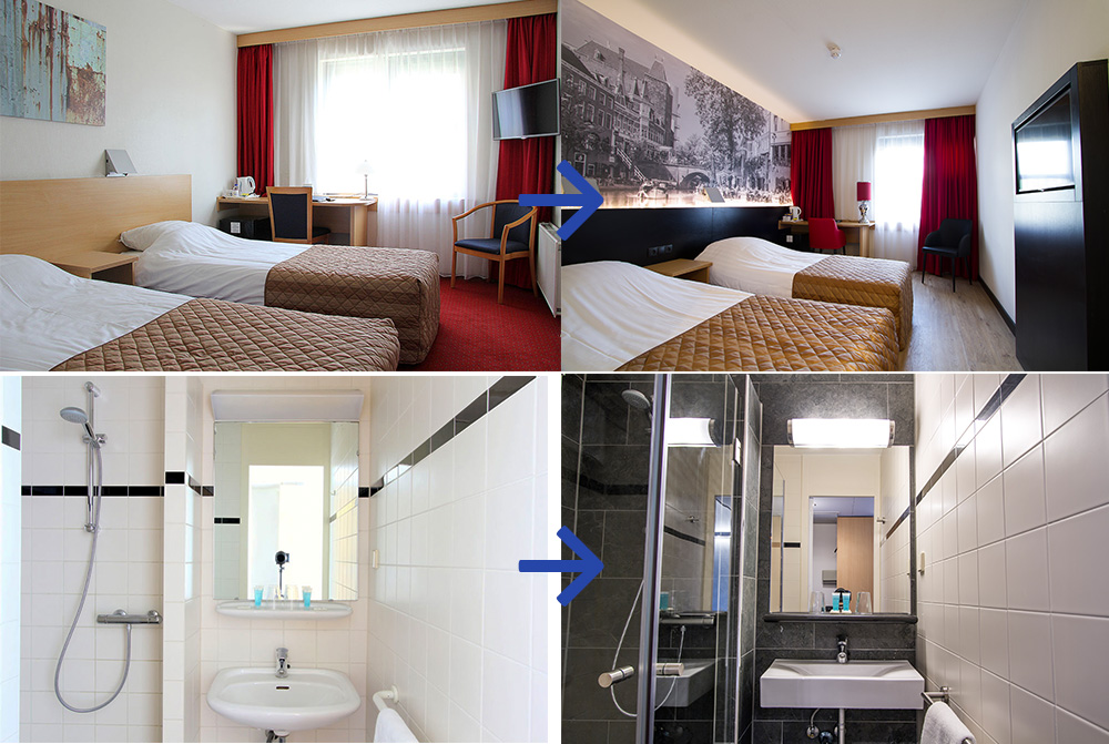 Renovatie Bastion Hotels comfort kamers